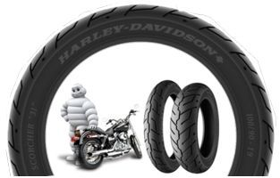 Michelin und Harley-Davidson erster gemeinsam entwickelten Motorradreifen Scorcher 31